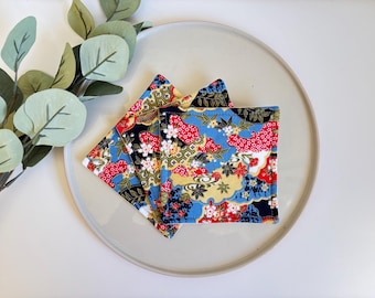 Fabric coasters, Free Delivery,  Japanese coaster, tableware, housewarming, nana gift, Christmas gift