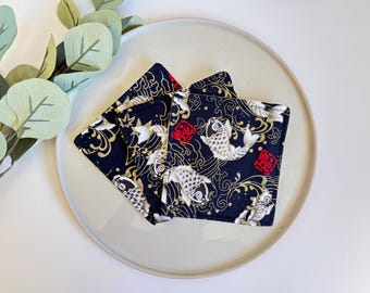 Fabric coasters, Free Delivery,  Japanese coaster, tableware, housewarming, nana gift, Christmas gift