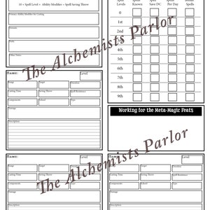 Sheet of the Pathfinder - Etsy