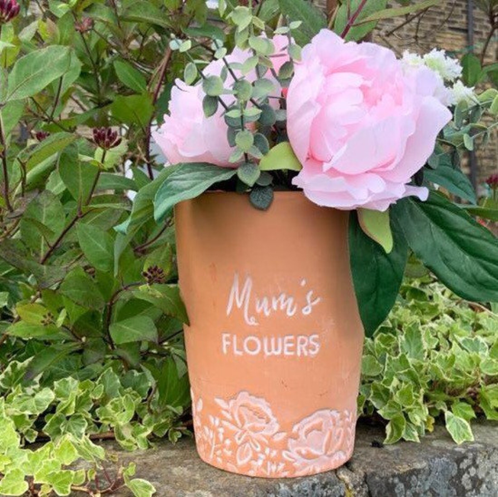 Terracotta Plant Pot Engraved Mum Outdoor/Indoor Planter Etsy