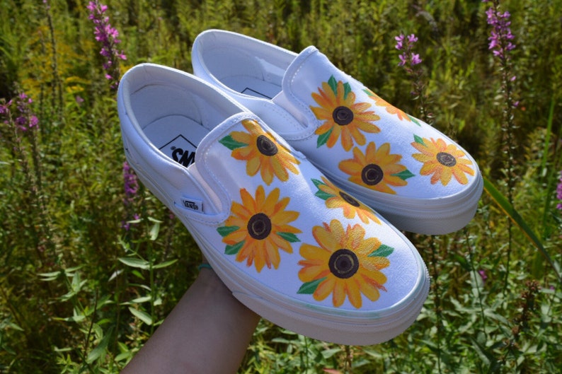 sunflower vans etsy