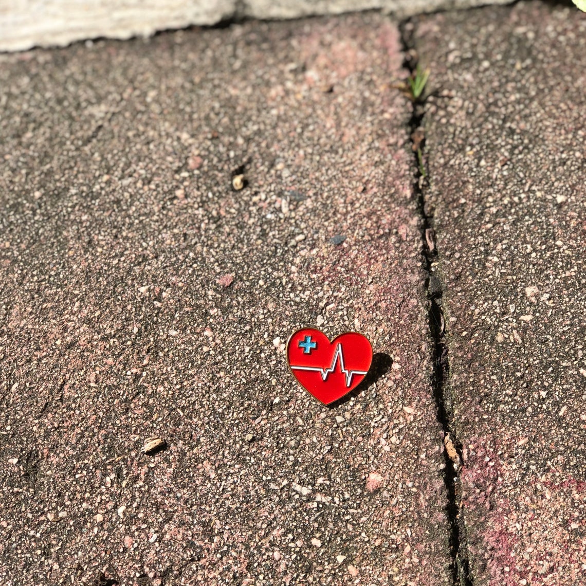 Heart Healthcare Enamel Pin Badge Lapel Medical Pin Hospital Etsy Denmark