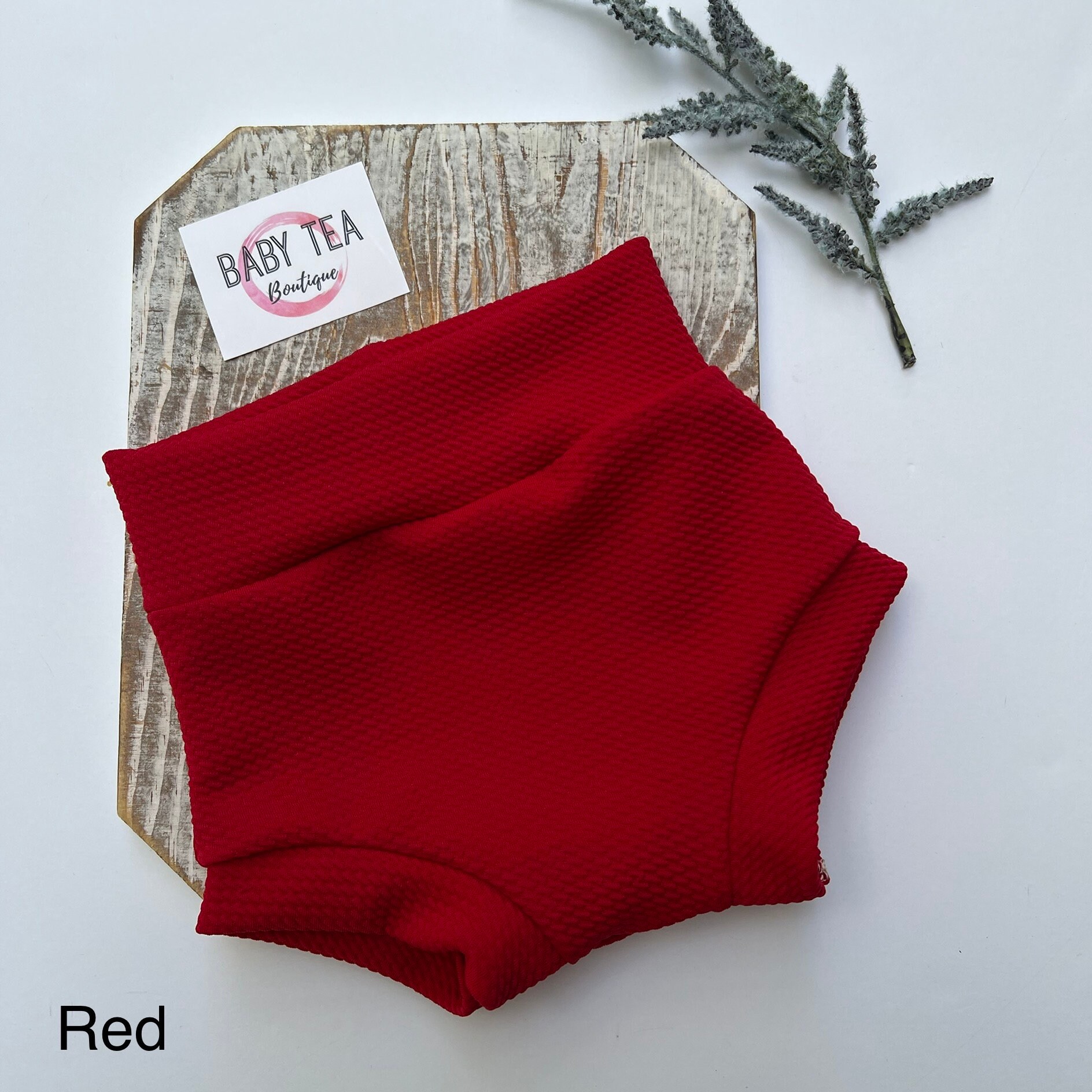 Red Belly Bummies Diaper Cover Bummy Toddler Shorts High Waist Baby ...