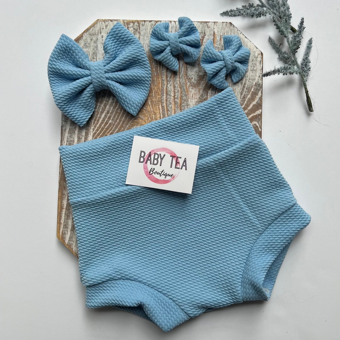 Baby Blue Belly Bummies Diaper Cover Bummy Toddler Shorts High Waist ...