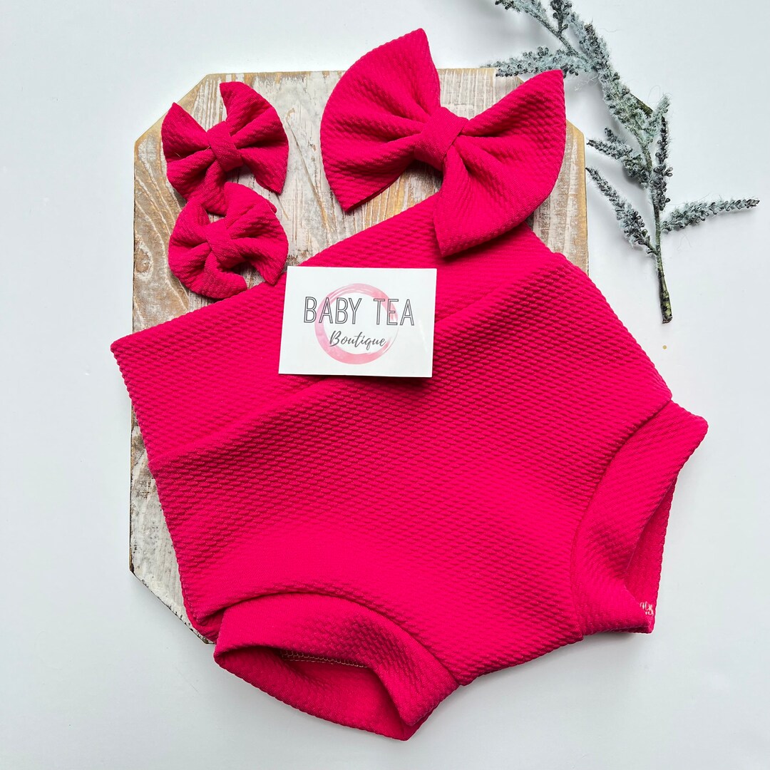 Hot Pink Belly Bummies Diaper Cover Bummy Toddler Shorts High Waist ...