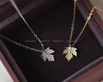 Maple Leaf Necklace Etsy Maple Leaf Necklace Etsy