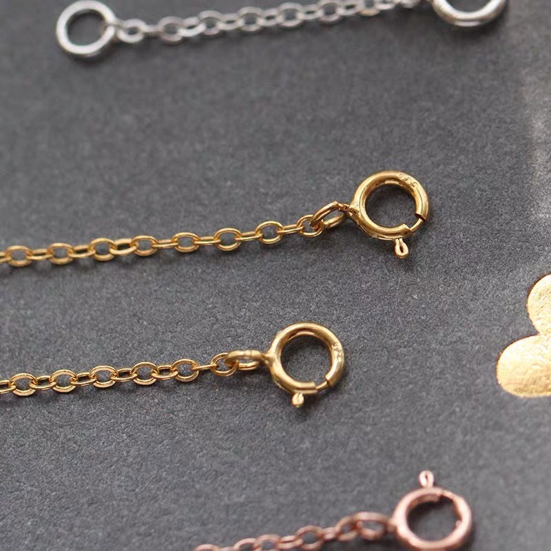 925 Sterling Silver Necklace Extender 34cm Adjustable Etsy