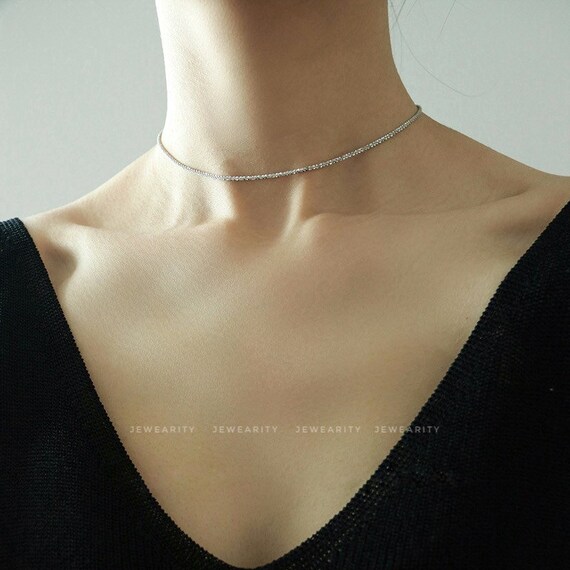 925 sterling silver choker necklace deals