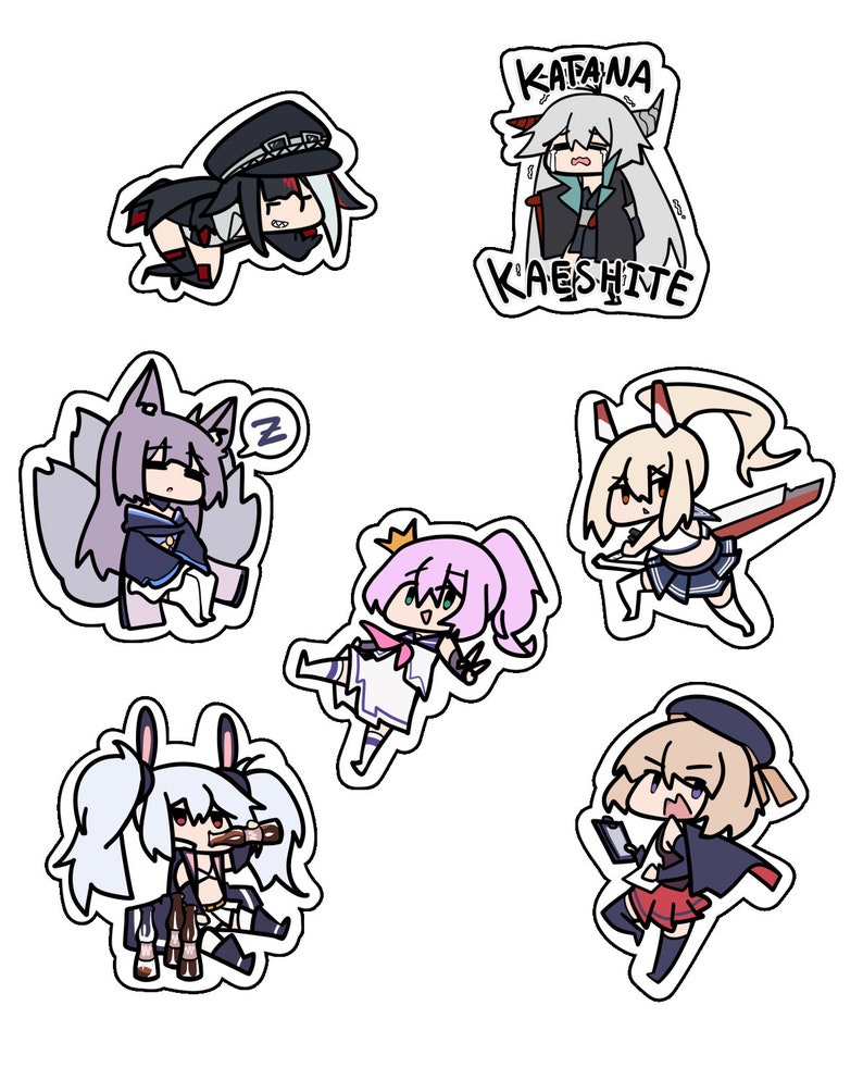 Azur Lane: Vinyl Sticker Sheet - Etsy
