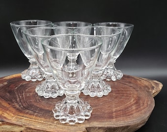 Anchor Hocking Berwick Boopie Clear Liquor Cocktail Glasses – Set of Six – Vintage 3.75&quot;