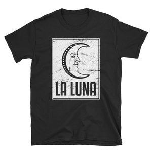 La Luna Loteria T-Shirt (Unisex) / Distressed Loter-a Card Tee Camicia