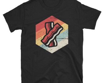 Divertente Keto T-Shirt / Ketosis, Ketones, & Ketogenic Diet Camicia (Unisex) - "Vintage Bacon"