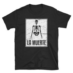 La Muerte Loteria T-Shirt (Unisex) / Distressed Lotería Card Tee Shirt