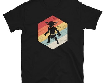 Goblin T-Shirt / Fantasy Creature Goblin Gift / Goblin Shirt (Unisex) - "Retro Vintage"