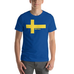 Camiseta engraçada da Suécia / ideia de presente para almôndegas suecas Sverige (unissex) - "Bandeira de almôndega"