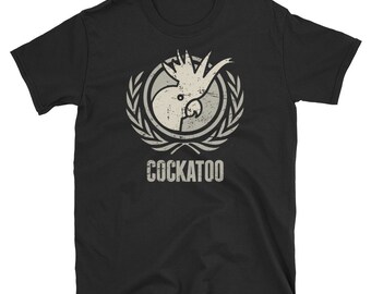 Distressed Cockatoo & Cockatiel T-Shirt (Unisex) / Pet Parrot Bird Shirt
