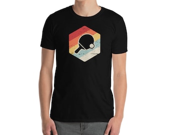 Ping Pong T-shirt/retro tafel tennis speler & Paddleball Gift (unisex):