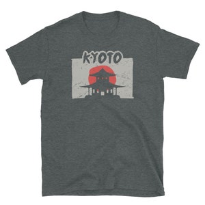 Distressed Kyoto Japan T-Shirt (Unisex) / Japanese Flag Gift - &quot;Temple&quot;