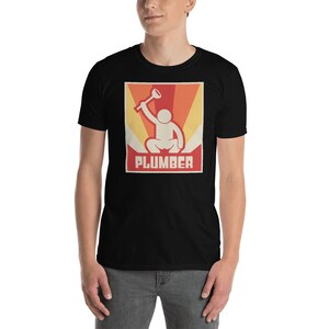 Plumber T-Plumber T-Shirt / Gift For Plumbers & Tradesman / Plumbing Shirt - &quot;Retro Style&quot;
