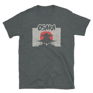 Distressed Osaka T-Shirt / Retro Japanese Flag Gift (Unisex)