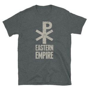 T-shirt bizantina / Regalo Costantinopoli dell&#39;Impero Orientale (Unisex) – &quot;Distressed Chi Rho&quot;