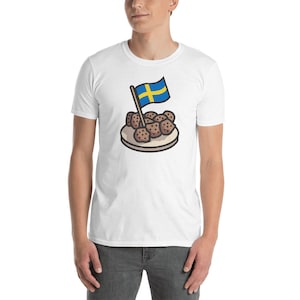 Camiseta engraçada da Suécia / ideia de presente para almôndegas suecas Sverige (unissex) - "Bandeira sueca"
