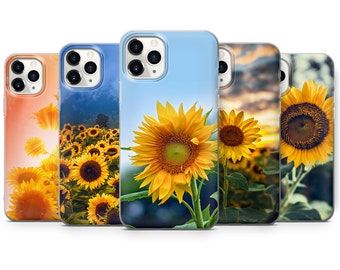 Telefoonhoesje zonnebloem: TPU-gelcover met bloemen