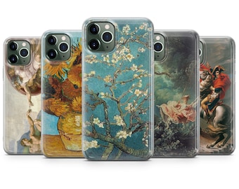 Art Phone Case, Claude Monet, Van Gogh Painting, Slim TPU Gel