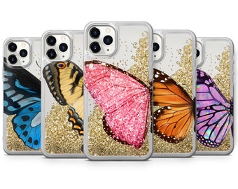 Butterfly iPhone Case: Glitter Wings, Soft TPU Gel