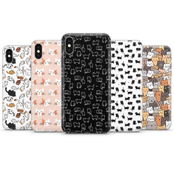 Kawaii Black Cat Phone Case: Soft TPU Gel Cover