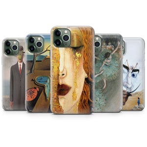 Art Iconic Painting Case Cover fit for iPhone 15 14, 13, 12, 11, Xr, Xs Galaxy S23, S21Fe, S22 Samsung A14, A54, A53, Pixel 7Pro, 7A, 6A