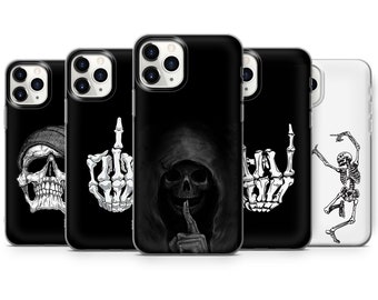 Skull Skeleton Phone Case: Gothic TPU Gel Cover
