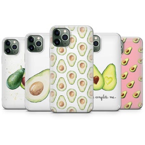 Avocado phone case fit for iPhone 15 Pro Max, 14 Plus, 13, 12, 11, XR & Samsung S23, S22, A54, A53, Pixel 7, 8