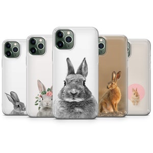 Rabbit Hare Phone Case fit for iPhone 15 Pro Max, 14 Plus, 13, 12, 11, XR & Samsung S23, S22, A54, A53, Pixel 7, 8