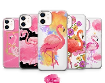 Flamingo Phone Case fit for iPhone 15 Pro Max, 14 Plus, 13, 12, 11, XR & Samsung S23, S22, A54, A53, Pixel 7, 8