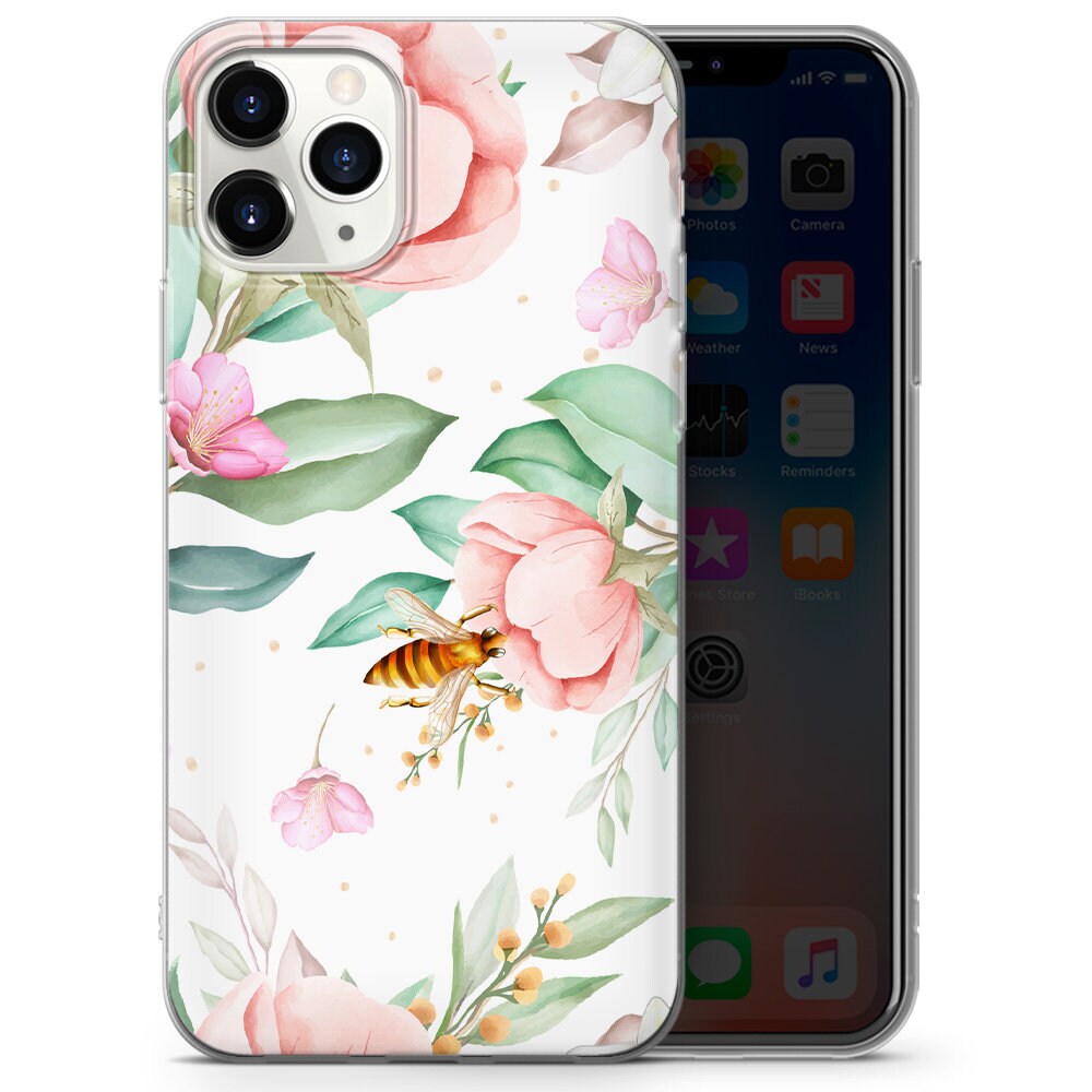 Huawei P30 Lite Cover - Floral Series - Design 5 - Pink & White