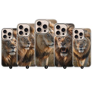 Lion Phone Case fit for iPhone 16 15 Pro Max, 14 Plus, 13, 12, 11, XR & Samsung S23, S22, A54, A53, Pixel 7, 8