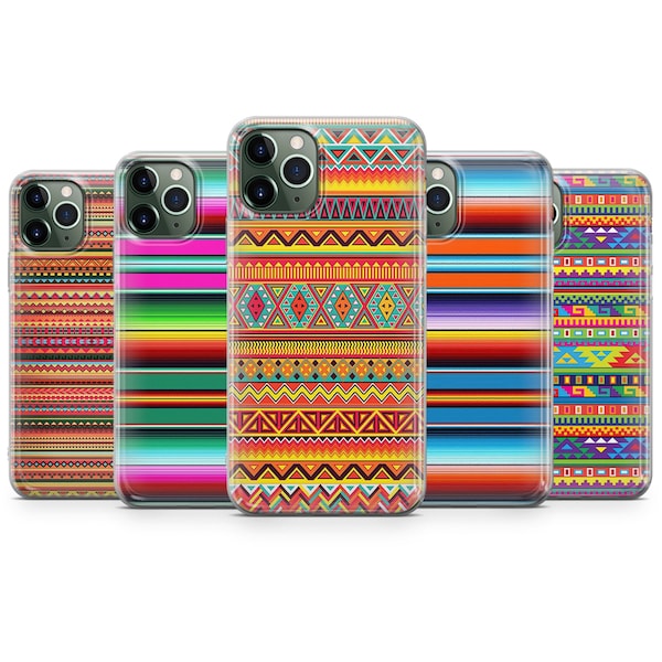 Mexican phone case Serape Stripe fit for iPhone 15 14, 13, 12, 11, Xr, Xs Galaxy S23, S21Fe, S22 Samsung A14, A54, A53, Pixel 7Pro, 7A, 6A