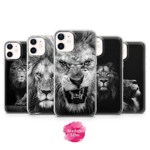 Löwe Handyhülle passend für iPhone 15 Pro Max, 14 Plus, 13, 12, 11, XR & Samsung S23, S22, A54, A53, Pixel 7, 8