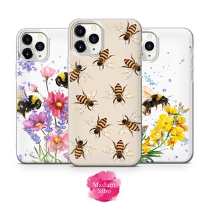 Bee Bumblebee Phone Case fit for iPhone 15 Pro Max, 14 Plus, 13, 12, 11, XR & Samsung S23, S22, A54, A53, Pixel 7, 8