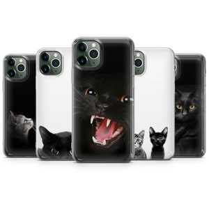 Cute Pet Cat Phone Case fit for iPhone 15 Pro Max, 14 Plus, 13, 12, 11, XR & Samsung S23, S22, A54, A53, Pixel 7, 8
