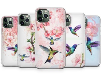 Colibri Sakura Phone Case: Floral Bird Art, iPhone, Samsung, Pixel