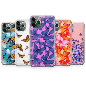 Butterfly Phone Case fit for iPhone 15 Pro Max, 14 Plus, 13, 12, 11, XR & Samsung S23, S22, A54, A53, Pixel 7, 8