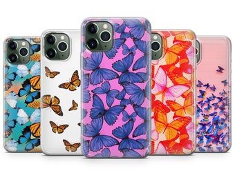 Funda para teléfono con diseño de mariposa: gel de TPU, impresión UV duradera