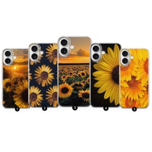 Sonnenblume Handytasche passend für iPhone 17 16 15 Pro Max, 14 Plus, 13, 12, 11, XR & Samsung S23, S22, A54, A53, Pixel 7, 8