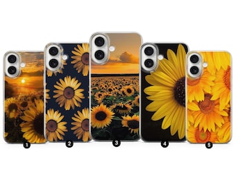 Sunflower Phone Case: Soft TPU Gel Cover for iPhone & Samsung