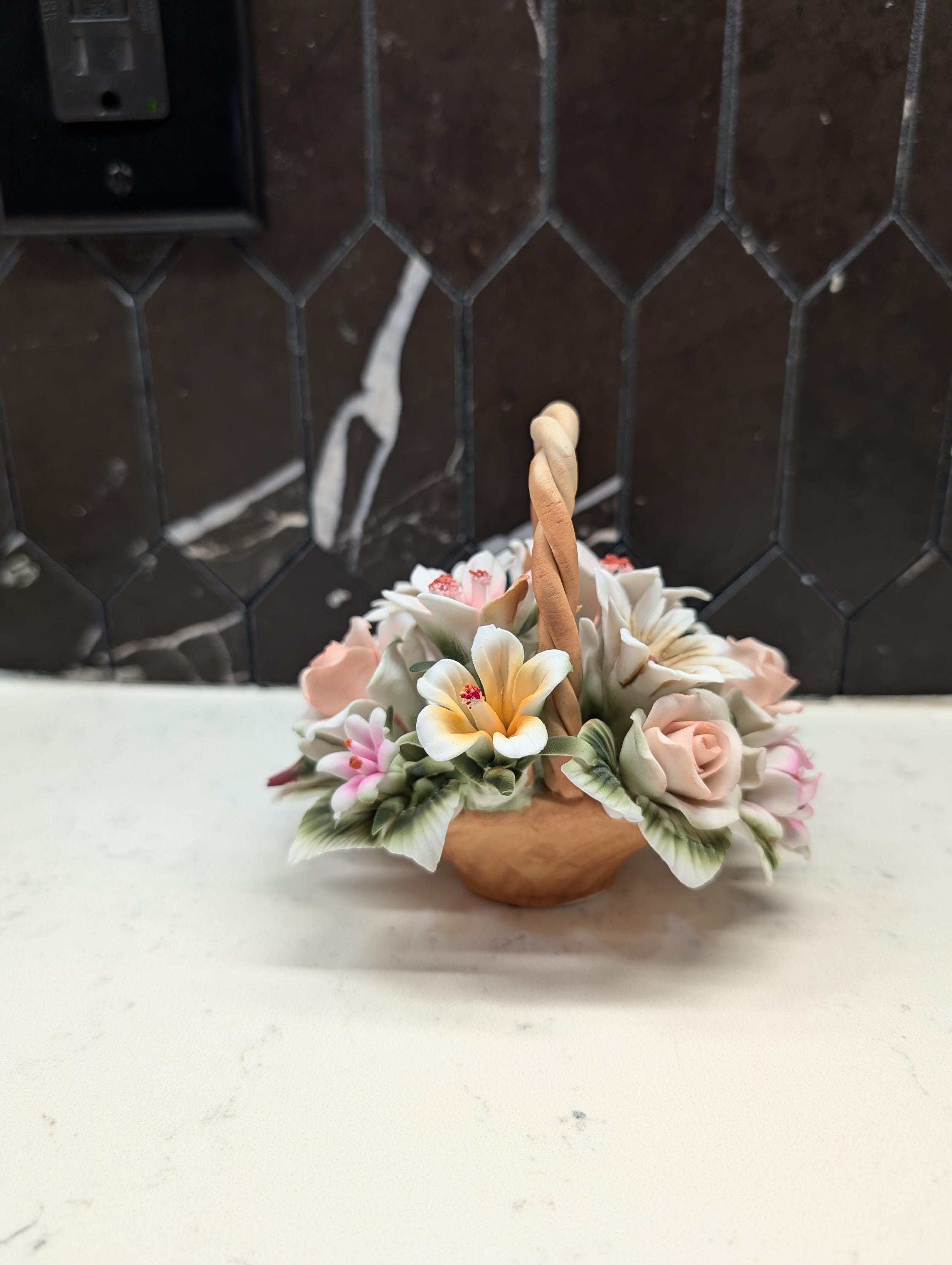 Porcelain Flower フローラルバスケット Porcelain Flower Basket - Etsy