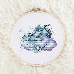 Dragon Cross Stitch Pattern PDF Instant Download Dream Cross Stitch Fantasy Cross Stitch Cute Cross Stitch Modern Cross Stitch Chart Counted