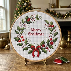 Sapin de Noël, motif point de croix PDF à téléchargement immédiat, fichier numérique à broder