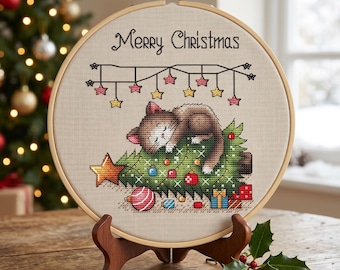Christmas Tree Cross Cross Stitch Pattern PDF Instant Download Digital File Embroidery